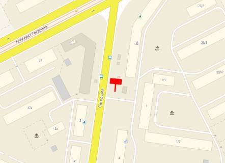 Білборд, Бігборд (Борд)  A у Одесі, 3x6x2  Сегедська вул., 1А схема