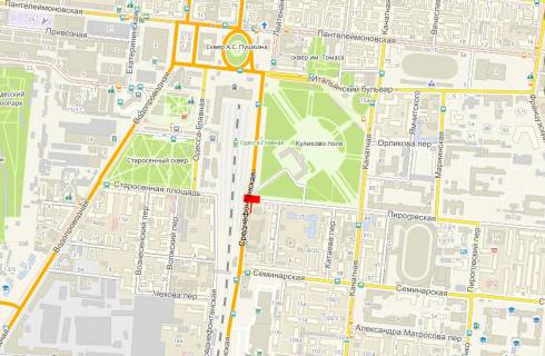 Призма B в Одессе, 3x6  Середньофонтанська вул. / Пироговська вул., 29 - 225064 схема