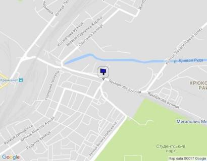 Билборд B в Кременчуге, 3 х 6  вул. Ярмаркова, перехр. з вул. Говорова, р-н авторинку та залізничного вокзалу, напрямок у центр схема