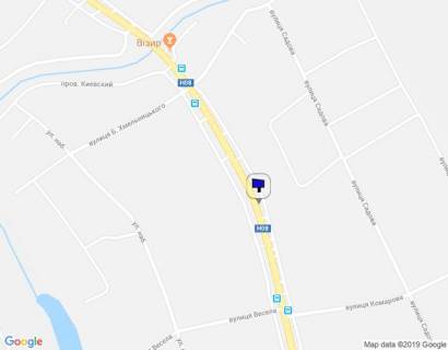 Билборд A в Кременчуге Песчаное, ул. Киевская, 166 (ЛЕП) схема