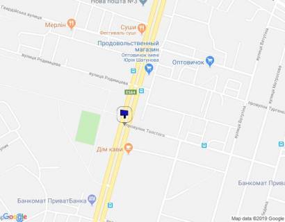 Билборд B в Кременчуге, 3 х 6  просп. Свободи, 120/25, перехр. з провулком Толстого схема