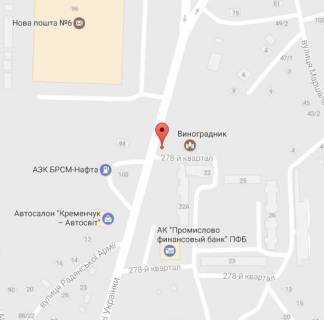 Білборд, Бігборд (Борд)  B у Кременчуці, 3 х 6  просп. Л.Українки, 22, навпроти ТРЦ схема