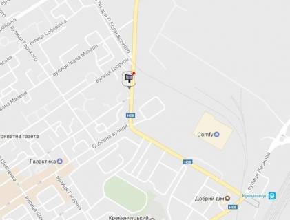 Призма A в Кременчуге, 3 х 6  просп. Свободи, 5, перехр. з вул. Майора Барищака, район фабрики «Рошен» та завода «Кредмаш» - 87187 схема