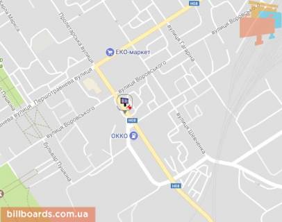 Призматрон, Призма B у Кременчуці, 3 х 6  вул. Небесної Сотні (ул.Пролетарская) 1а, район перекр. з вул. Миколаївській (вул.Артема), біля супермаркетів «Billa», «АТБ», «Ельдорадо», «Екомаркет» і Центрального ринку - 108925 схема