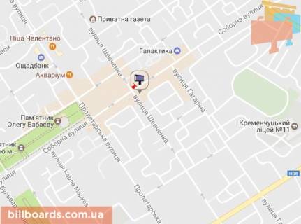 Призматрон, Призма A у Кременчуці, 3 х 6  просп. Свободи, 2, кварт. 101, перехр. з вул. Європейською, район магазів «Аврора», "Та-Да" і супермаркету «МаркетОпт» - 87211 схема