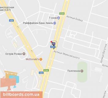 Призма A в Кременчуге, 3 х 6  просп. Свободы, 55, перекр. с ул. Маяковского, район ДК «КрАЗ» и ТЦ «Меркурий», направление из центра - 108945 схема