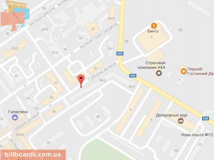 Сiтiлайт  у Кременчуці ул. Соборная (ул.Ленина), 40/2, р-н перекрёстка с ул. Халаменюка, возле офиса «Киевстар» схема