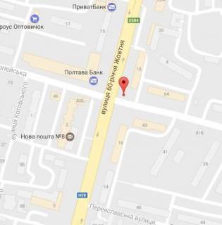 Призматрон, Призма A у Кременчуці, 3 х 6  просп. Свободи, перехр. з вул. Європейською, 64, р-н "Водоканал", магазинів "Аврора", «МаркетОпт» - 158185 схема