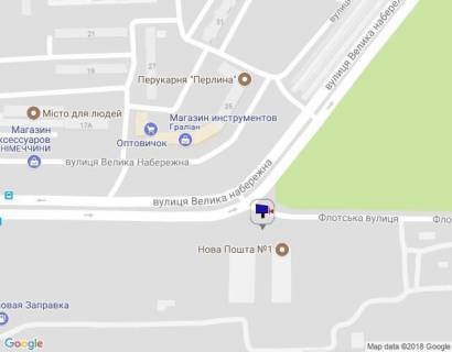 Билборд B в Кременчуге, 3 х 6  вул. Велика  набережна, перехр. з вул. Флотською, 2, р-н авторинку, біля відділення Нової Пошти №1 схема