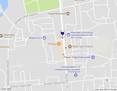 Билборд A в Кременчуге, 3 х 6  просп. Л.Українки, біля буд. 74, р-н супермаркету «АТБ», «МаркетОпт» схема