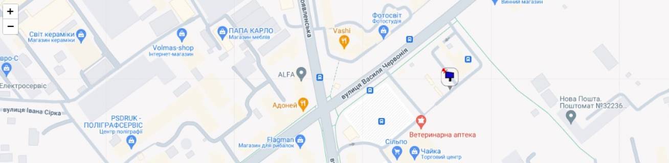 Билборд A в Ровно, 3х6  Автовокзал Чайка схема