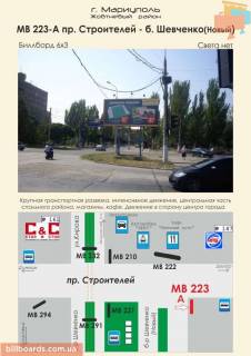 Билборд A в Мариуполе пр. Строителей - бул. Шевченко Новый фото 1