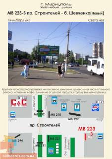 Білборд, Бігборд (Борд)  B у Маріуполі пр. Строителей - бул. Шевченко Новый Фото 1