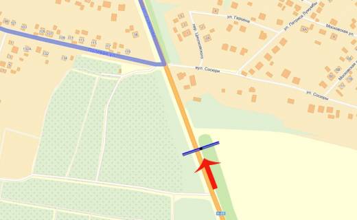 Билборд A в Борисполе  въезд с Черкасского напр.(А) схема