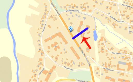 Билборд A в Фастове  ул.Героев танкистов ,6 (А) схема