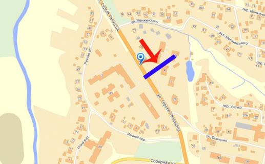 Билборд B в Фастове  ул.Героев танкистов, 6 (В) схема