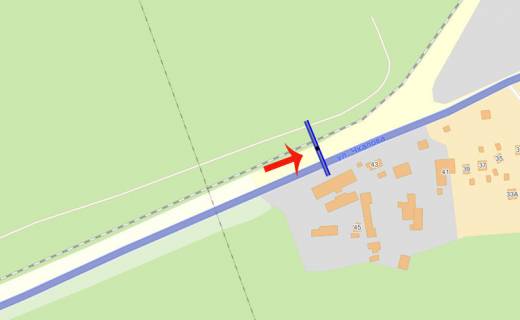 Билборд B в Ирпене  выезд из города (В) второй щит схема