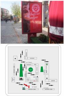 Сiтiлайт B у Мукачеві, 1,2х1,8  вул.Пушкіна (Кав'ярня "Тайм") Фото 1