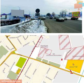 Билборд A в Мукачеве вул. Матросова(виїзд з ринку "ГІД") фото 1