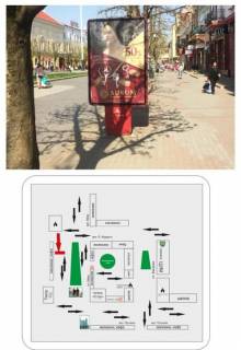 Ситилайт B в Мукачеве, 1,2х1,8  пл.Миру (кафе "Вікторія") фото 1