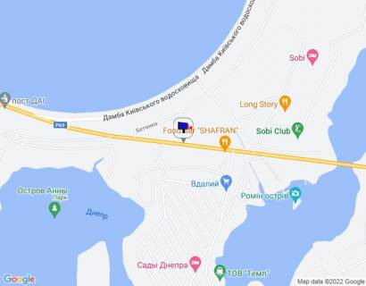 Билборд A в Хотяновке с. Хотянівка, траса Р-69 "Київ-Вишгород-Десна", км 28+450 ліво, виїзд з Хотянівки, за 100м до садового центру JACARANDA, за 600м до повороту на Київську дабму, через 650м після Sobi Club схема