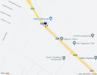 Билборд B в Калиновке с. Калинівка, траса М-01 "Київ-Чернігів-Нові Яриловичі", км 36+200 ліво, об'їзд м. Бровари, навпроти Транс-Логістик схема