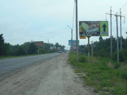 Билборд A в Хотяновке с. Хотянівка, траса Р-69 "Київ-Вишгород-Десна", км 28+450 право, в'їзд в Хотянівку, через 100м після садового центру JACARANDA, через 600м після повороту на Київську дамбу, за 650м до Sobi Club фото 1