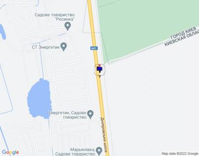 Билборд B в Київських трасах Дніпровське шосе, траса Н-01 "Київ-Знам'янка", км 32+000 ліво схема