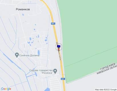 Білборд, Бігборд (Борд)  B у Київських трасах Дніпровське шосе, траса Н-01 "Київ-Знам'янка", км 30+800 право, елітна приватна забудова, біля с. Великі Дмитровичі схема