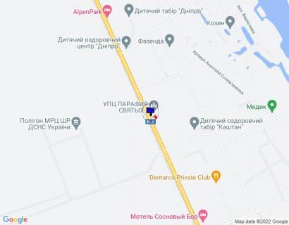 Білборд, Бігборд (Борд)  B у , Козин (Козин) Конча-Заспа, траса Р-01, км 32+400 право, за 200м до повороту на с. П'ятихатки (вул. Анатолія Солов'яненка), за 500м до повороту на вул. Лобановського схема