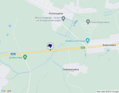 Билборд A в Київських трасах Траса М-06 "Київ-Чоп" (Житомир), км 41+370 ліво, поворот на котеджне містечко "Німецька слобода" схема