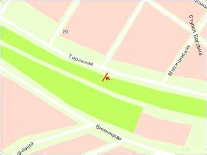 Білборд, Бігборд (Борд)  B у Василівці Тиражная ул схема