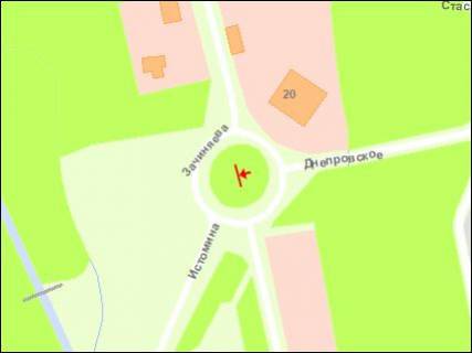 Билборд A в Васильевке Зачиняева ул схема