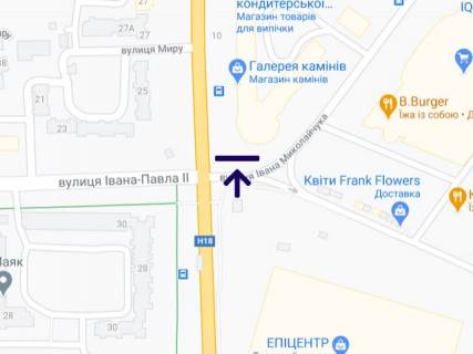 Билборд A в Ивано-Франковске, 3х6  Івасюка Епіцентр,Арсен (перехрестя) схема