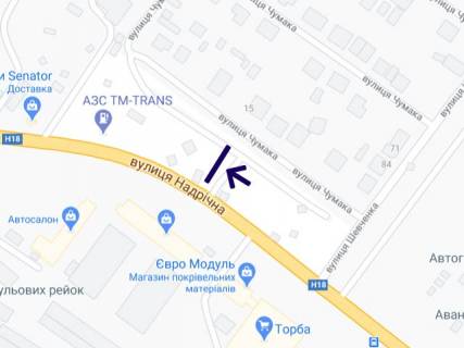Билборд A в Ивано-Франковске, 3х6  Черніїв Надвірнянська 23а схема