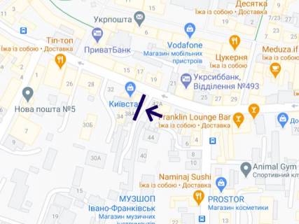 Билборд B в Ивано-Франковске, 3х6  Січових Стрільців схема