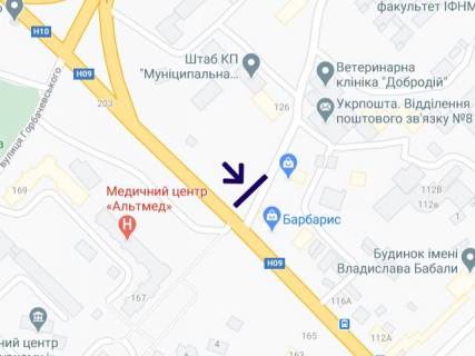 Білборд, Бігборд (Борд)  B у Івано-Франківську, 3х6  Галицька-120а схема