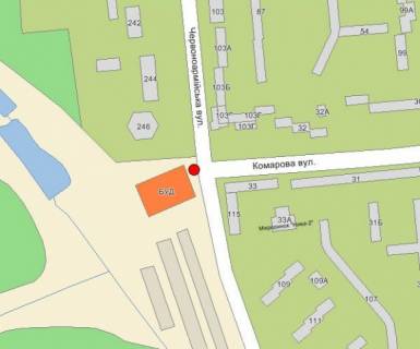 Билборд B в Черновцах перекресток ул.Комарова-ул.Красноармейская схема