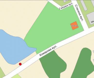 Білборд, Бігборд (Борд)  A у Чернівцях, 3х6  вул.Комарова (біля парку) схема