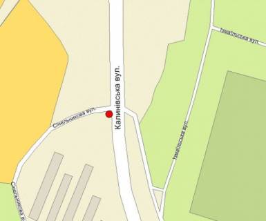 Билборд A в Черновцах, 3х6  вул.Ізмайловская-Сінельникова з Калин.ринка схема