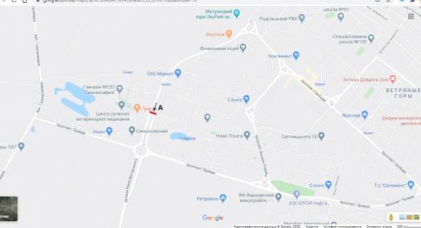 Призма A в Киеве, 3х6  просп.Гонгадзе (Радянської України), 8 - 291256 схема