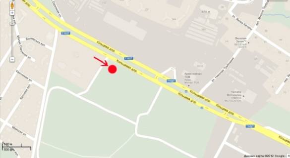 Білборд, Бігборд (Борд)  A у Києві, 3х6  ул. Б.Окружная /  напрот. маг.PRAKTIKER-Novus- напр. на Одеську пл. (верхний) схема