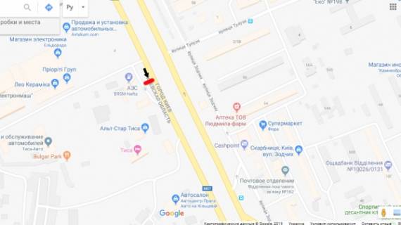 Билборд A в Киеве, 3х6  вул. В.Кільцева / "ТИСА"/ авт-н "SKODA", АЗС "БРСМ" в напр. Одеської пл.  схема