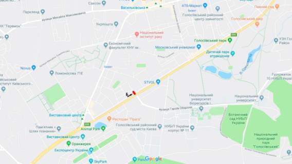 Скроллер B в Киеве просп. Голосіївський, 120 / вул. Героїв Оборони, в напр. Голосіївської пл. - 193553 схема