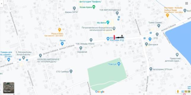 Білборд, Бігборд (Борд)  A у Петропавлівська Борщагівка, 3х6  Петропавлівська Борщагівка, вул. Соборна, 30 (Школа/щит 1) схема