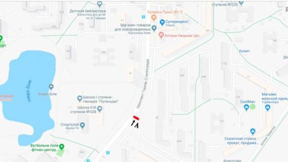 Білборд, Бігборд (Борд)  A у Києві просп. Івасюка Володимира (Героїв Сталінграда), 42 (магазин "Сільпо") схема