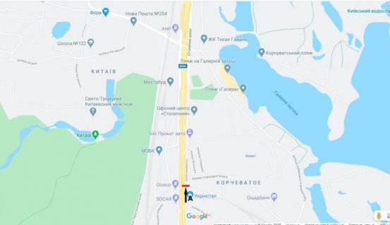 Призматрон, Призма A у Києві Столичне шосе (зупинка Корчевате-2)/ вул. Новопирогівська, напр. АЗС "Сокар" та "ОККО" - 458377 схема