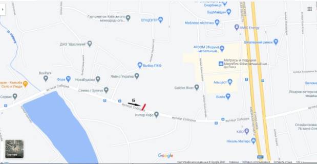 Билборд B в Киеве, 3х6  Петропавловская Борщаговка, ул. Соборная, 4 схема