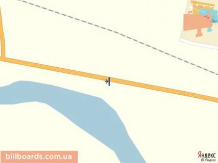 Билборд A в Хусте м.Хуст, Вул. Волошина, в'їзд в місто траса Мукачево-Івано-Франківськ, в сторону м. Тячів схема