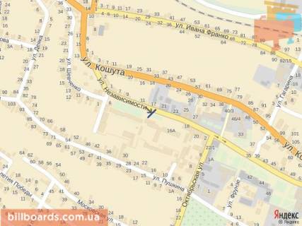 Сiтiлайт A у Тячеві вул. Незалежності, біля Надра, Коопінвест та Індекс банків схема